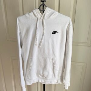 Nike Men's White Hoodie Sweater